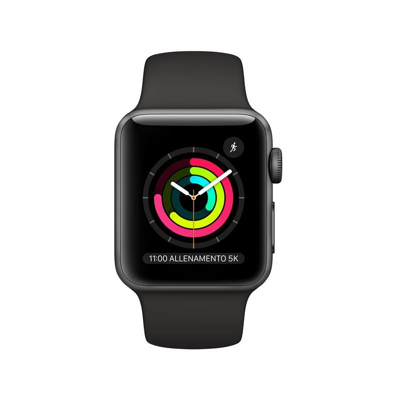 APPLE Watch Series 3 GPS 42mm in alluminio grigio siderale - Sport nero orologio smartwatch apple watch