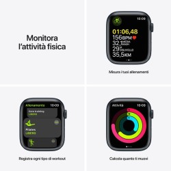 APPLE Watch Series 7 GPS 45mm in alluminio mezzanotte - Sport mezzanotte